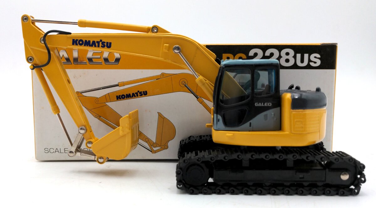 Komatsu PC228US 1:43 Scale Diecast Galeo Excavator. EX/Box
