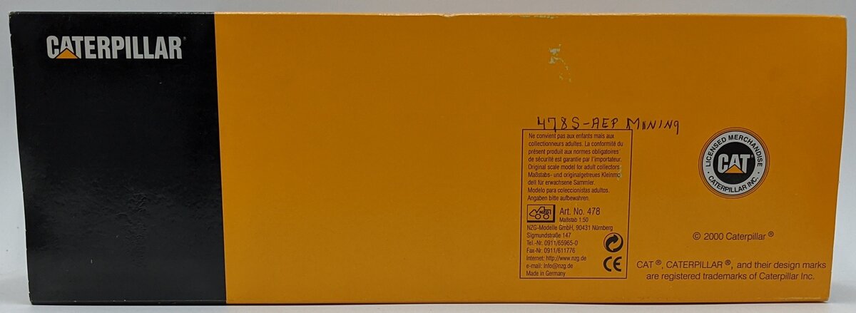 NZG 478S-AEP 1:50 Diecast Caterpillar 994D Wheel Loader AEP Mining NIB