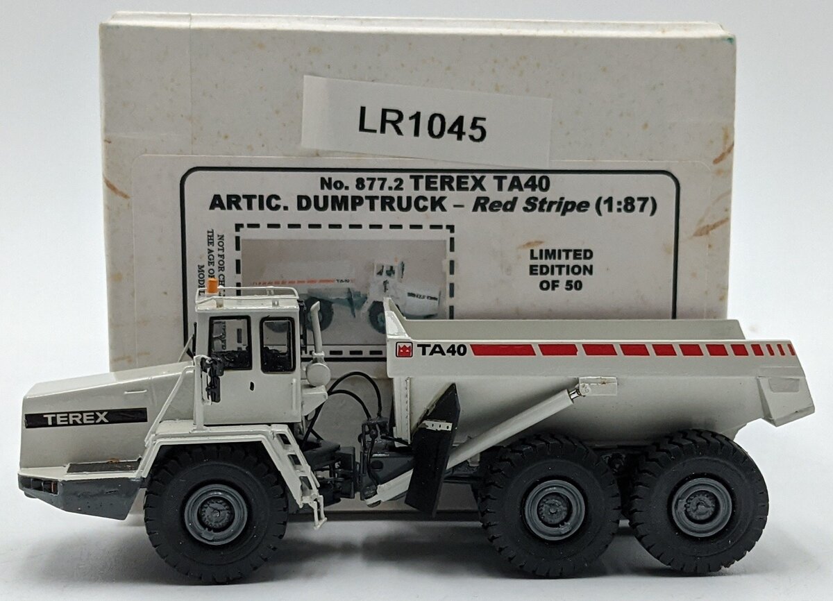 OHS Models 877.2 1:87 Diecast Terex TA40 Artic Dump Truck Red Stripe VG/Box