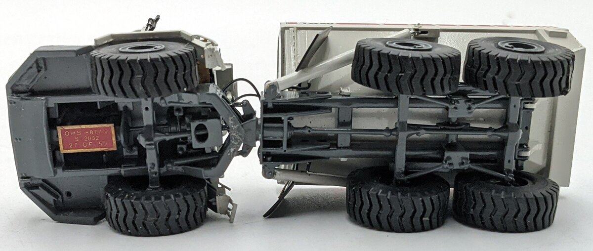 OHS Models 877.2 1:87 Diecast Terex TA40 Artic Dump Truck Red Stripe VG/Box