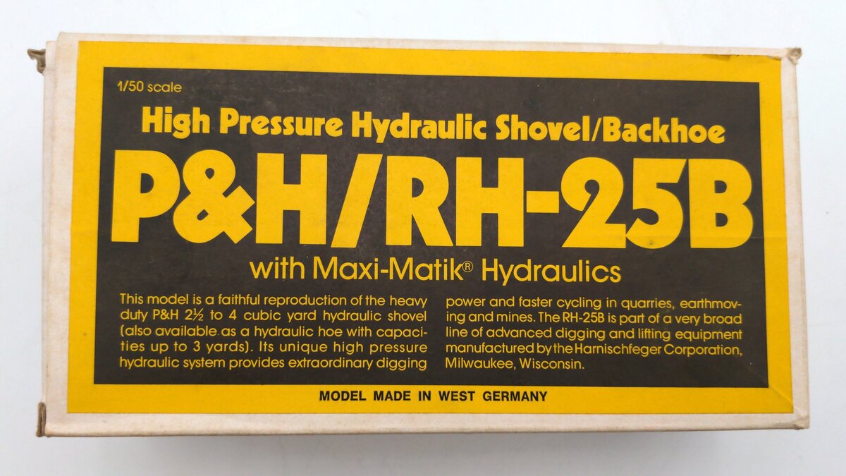 RW Modelle 225 1:50 Scale Diecast P&H RH-25B Shovel EX/Box
