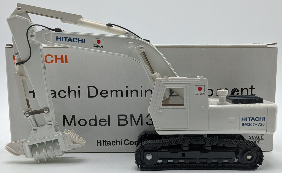 Hitachi 1:40 Diecast Hitachi BM 307 V20 Excavator White NIB