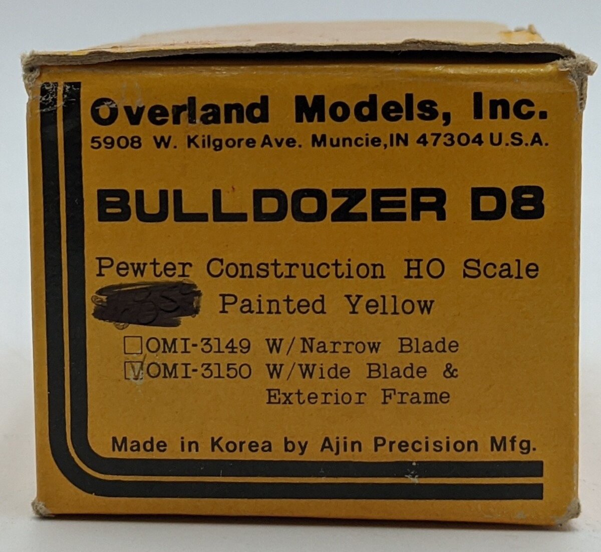Overland Models OMI-3150 1:87 Diecast Pewter D8 Bulldozer VG/Box