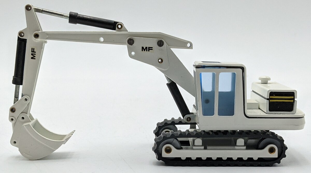 NZG 1:50 Diecast MF Tracked Backhoe - White NEW