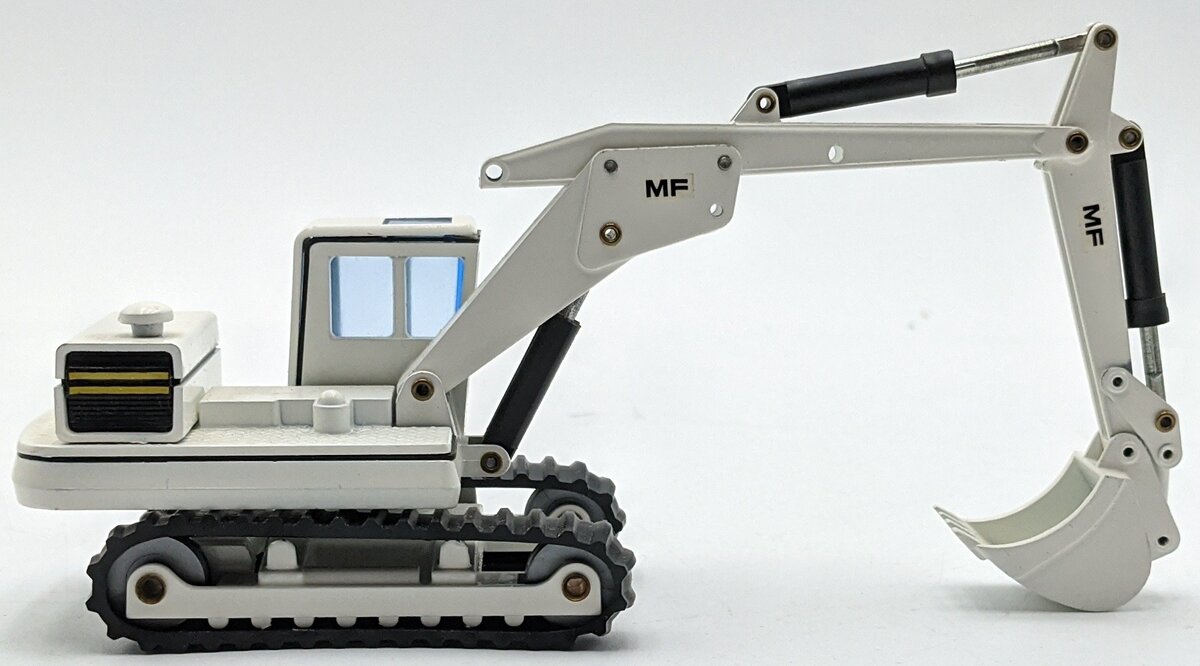 NZG 1:50 Diecast MF Tracked Backhoe - White NEW