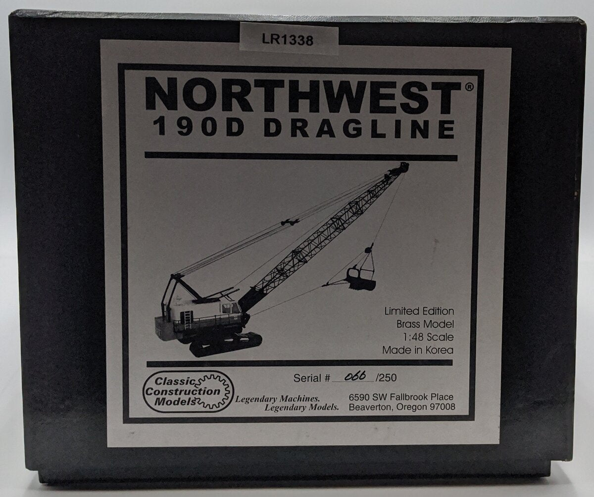 CCM 190D 1:48 Brass Orange & White Northwest 190D Dragline Crawler Crane NIB