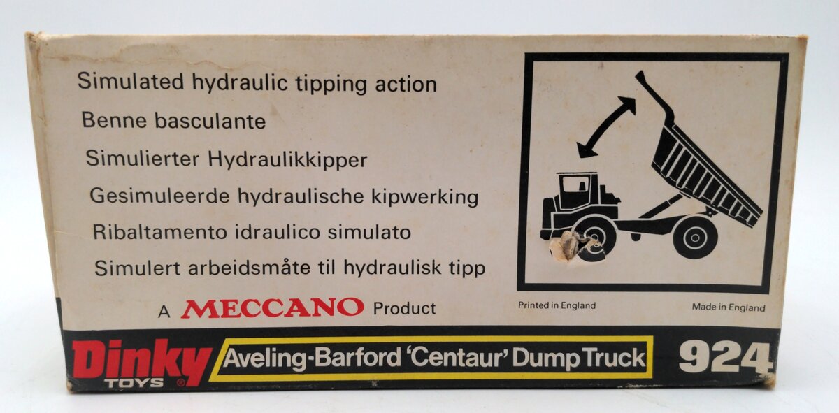 Dinky 4501 1:50 Scale Diecast Aveling Barford 924 Centaur Dump Truck NIB
