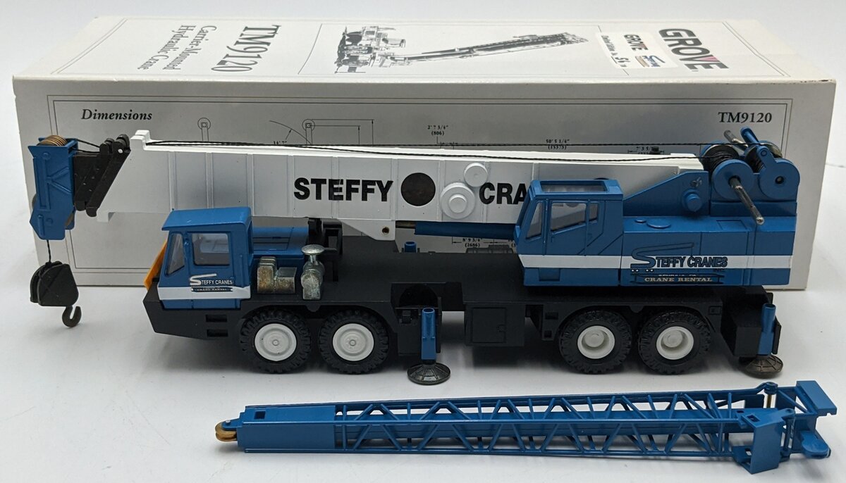 NZG 494 1:55 Grove TM9120 Mobile Crane Steffy Cranes Blue NIB