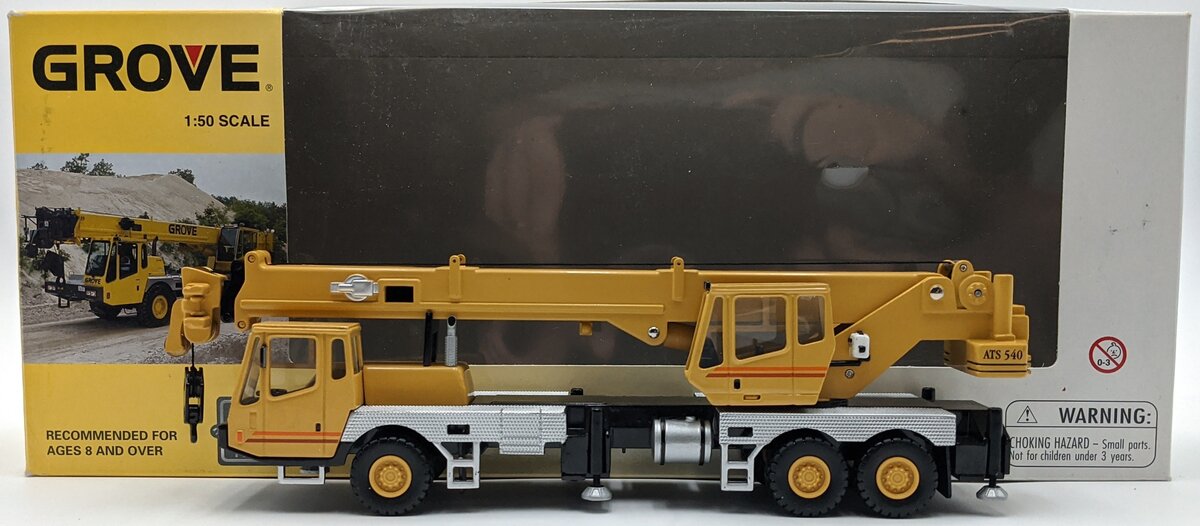 Norscot 30098 1:50 Diecast Yellow & Silver Grove Crane ATS540 NIB