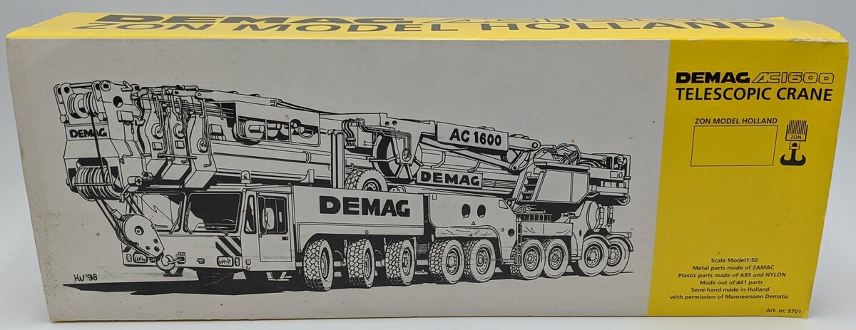 Zon Models 1:50 Diecast Demag AC1600 Telescopic Crane VG/Box