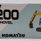 Goods Wave K-004 1:43 Scale Diecast Komatsu Avance PC-200 Excavator EX/Box