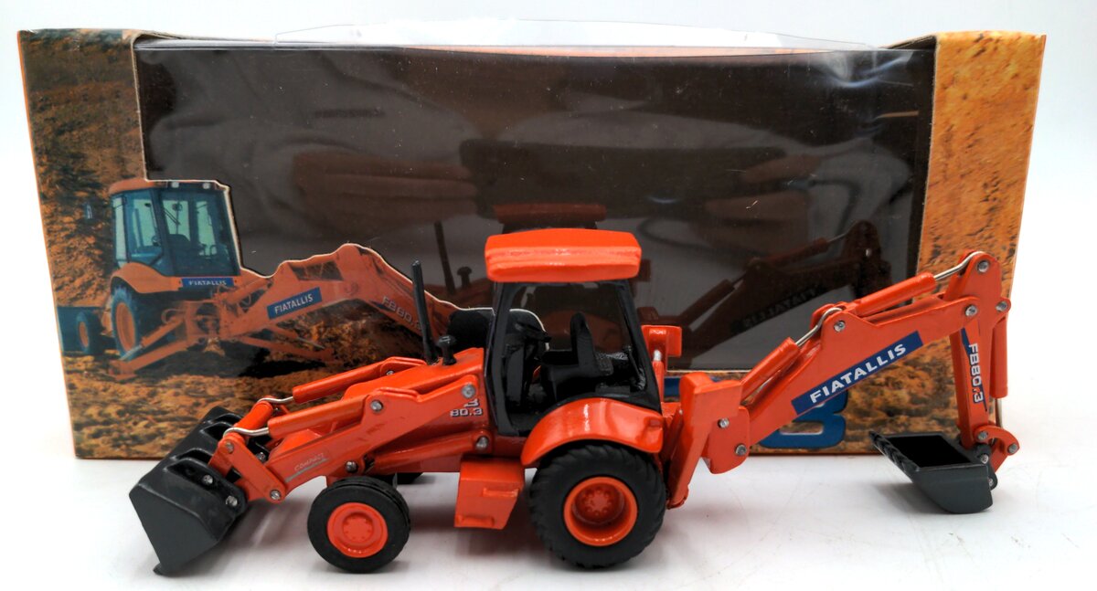 Unknown Manufacturer BRF0110 1:50 Scale Diecast Fiat Allis FB 80.3 Backhoe EX/Box