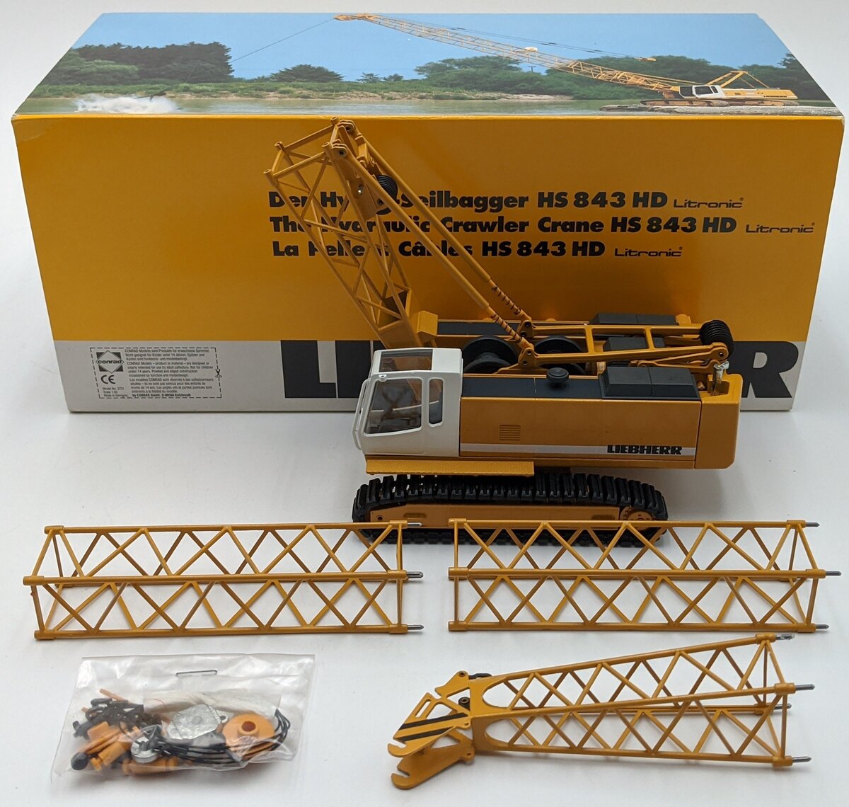 Conrad 2731 1:50 Liebherr HS843 HD Crawler Crane NIB