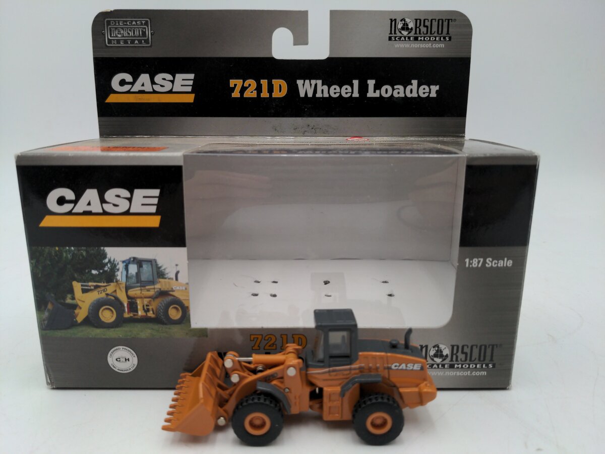 Norscot 21003 1:87 Scale Diecast Case 721D Wheel Loader Construction Equipment LN/Box