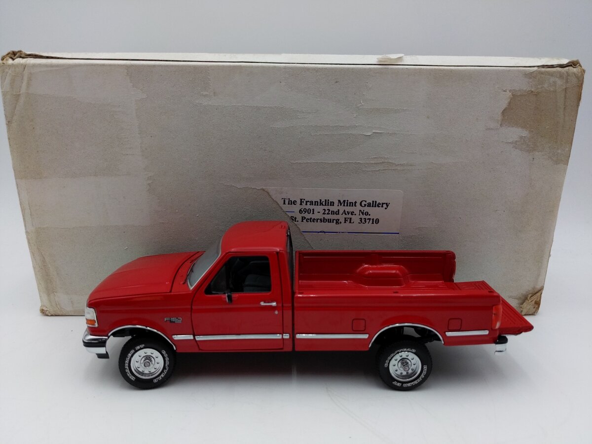 Franklin Mint B11VA79 1:24 Ford 96' F-150 Pick Up Truck Red VG/Box