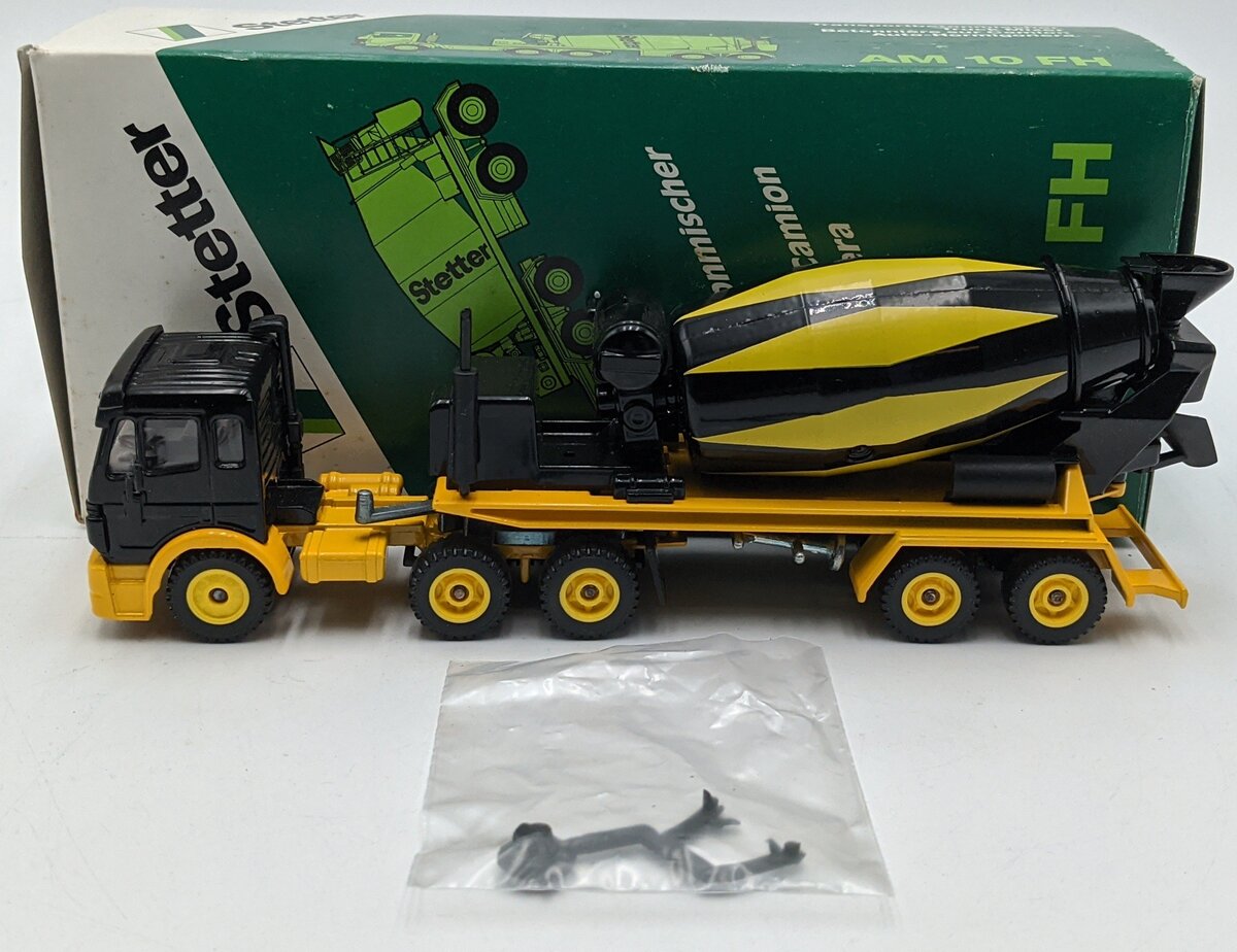 Conrad 4150 1:50 Diecast Mercedes AM 10FH Cement Mixer Black/Yellow NIB