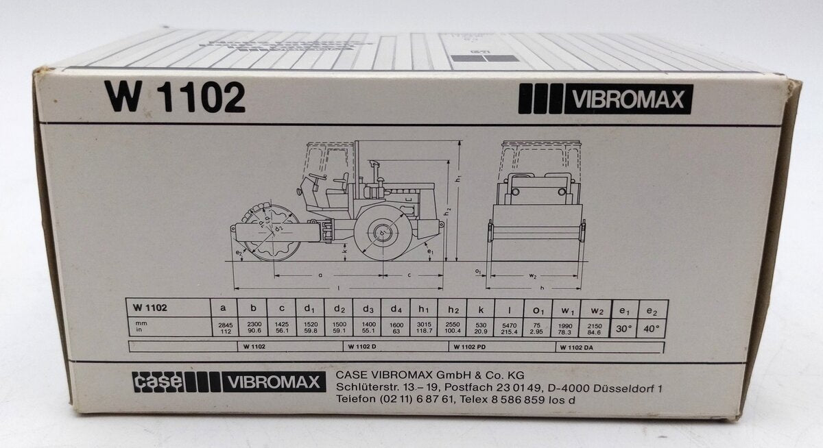 Conrad 2702 1:35 Scale Diecast Vibromax 854 Road Roller EX/Box