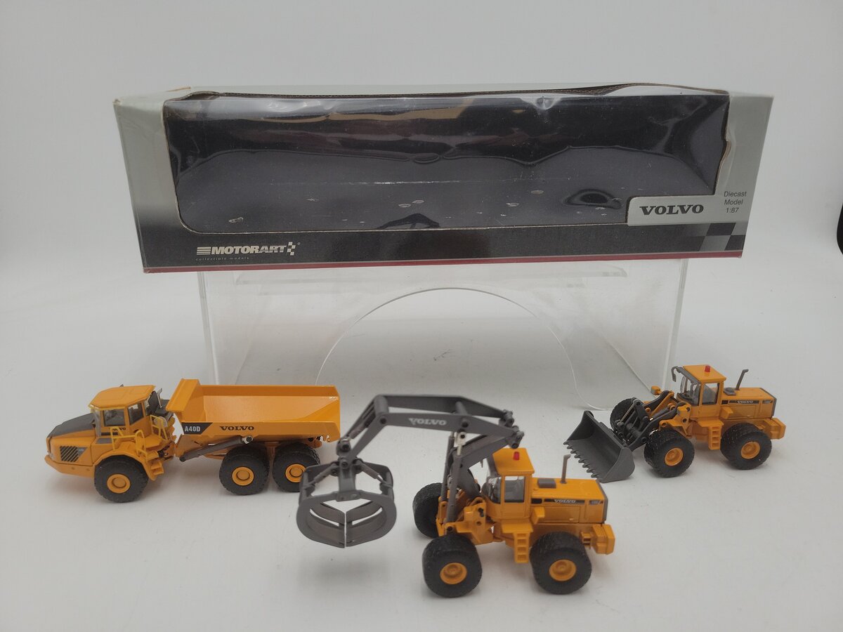 Motorart 13144 1:87 Scale Volvo A40D/L150 & BL71 3-Pack Construction Equipment EX/Box