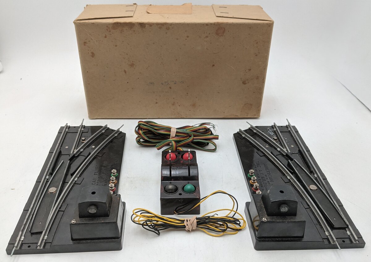 American Flyer 720A Vintage S Electric Remote Control Switches (Pair) VG/Box