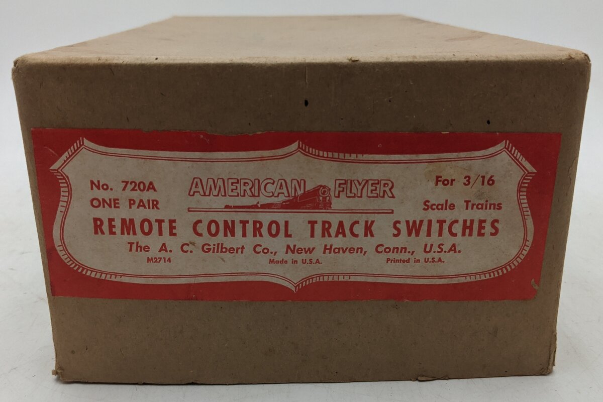 American Flyer 720A Vintage S Electric Remote Control Switches (Pair) VG/Box