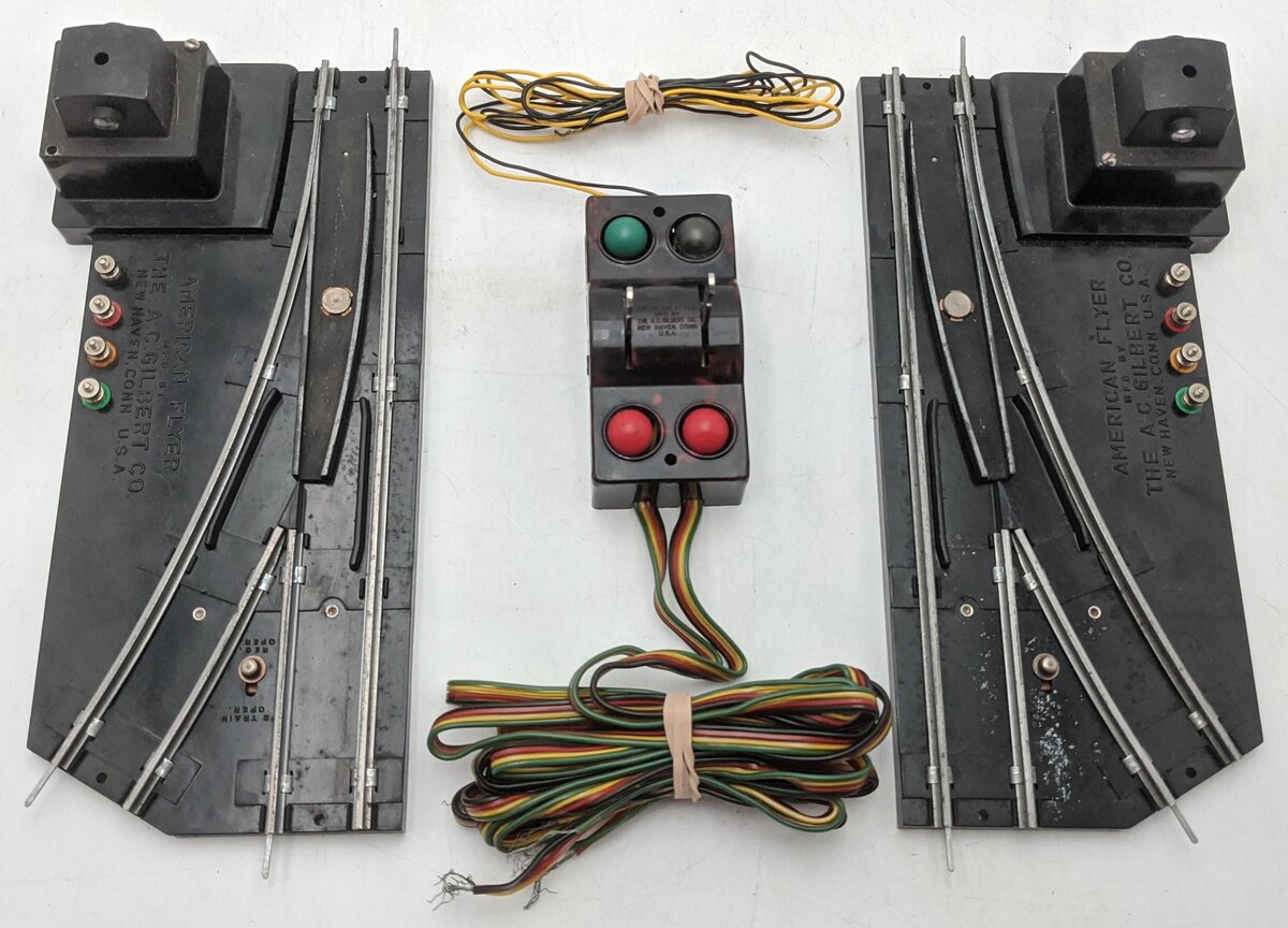 American Flyer 720A Vintage S Electric Remote Control Switches (Pair) VG/Box