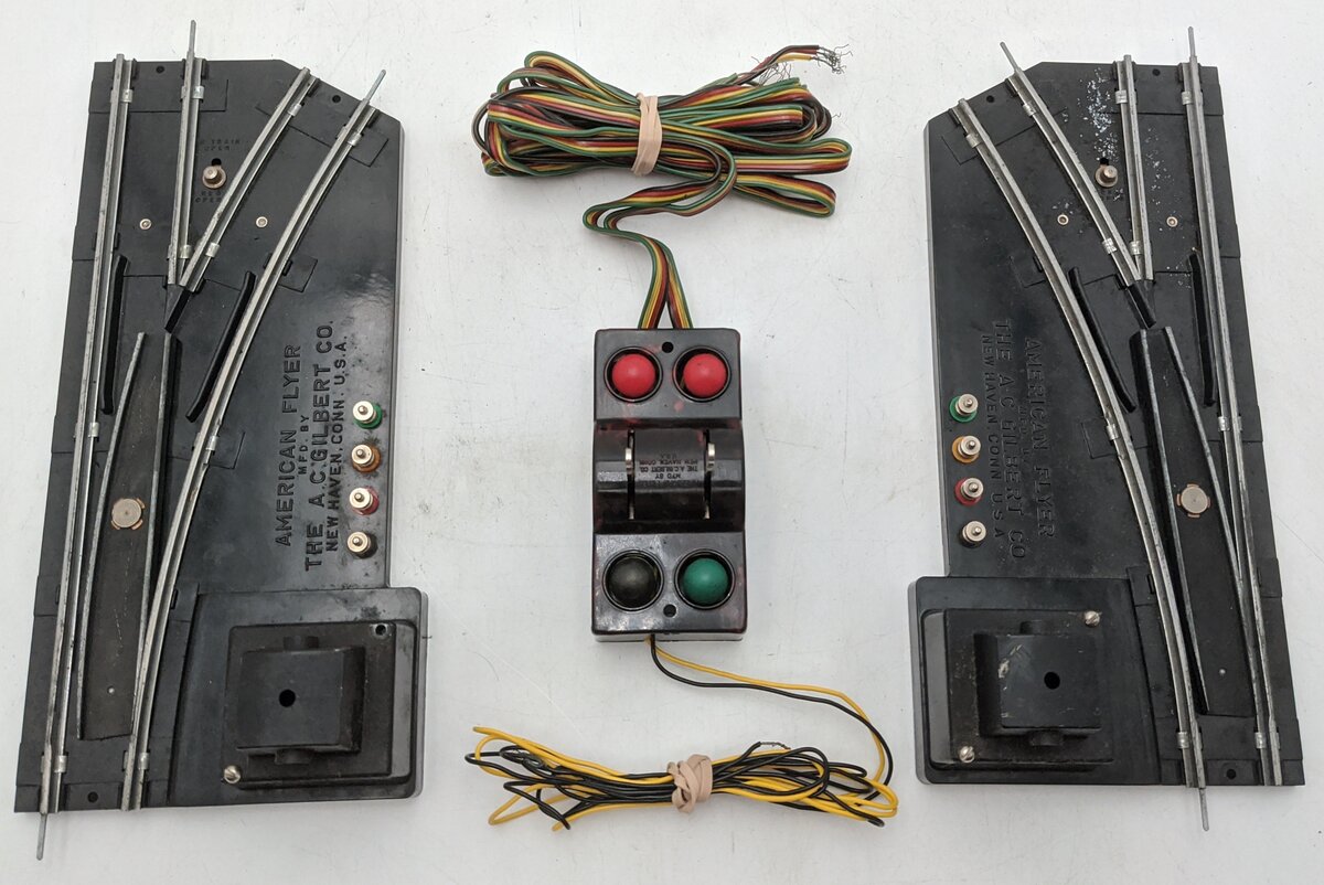American Flyer 720A Vintage S Electric Remote Control Switches (Pair) VG/Box