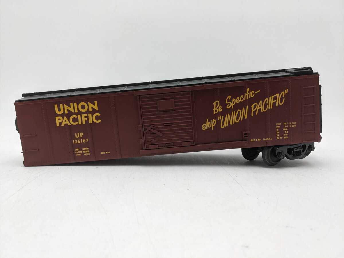MTH 30-7412 O Gauge Union Pacific Semi-Scale Boxcar #126167 EX/Box