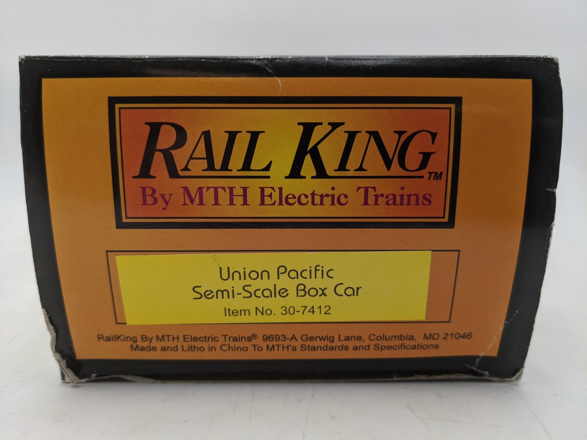 MTH 30-7412 O Gauge Union Pacific Semi-Scale Boxcar #126167 EX/Box