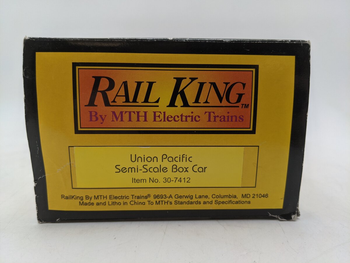 MTH 30-7412 O Gauge Union Pacific Semi-Scale Boxcar #126167 EX/Box