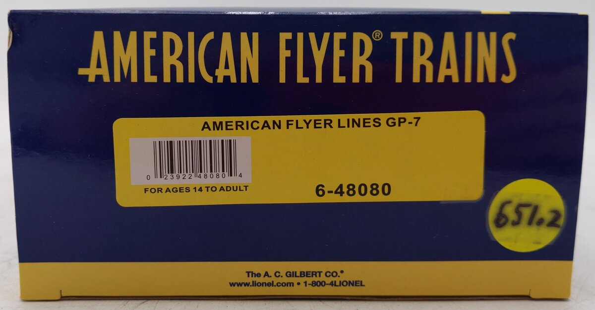 American Flyer 6-48080 American Flyer Lines Powered GP-7 Diesel Locomotive EX/Box
