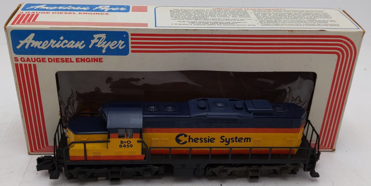 American Flyer 4-8459 S Gauge B&O Chessie System GP20 Diesel Engine EX/Box
