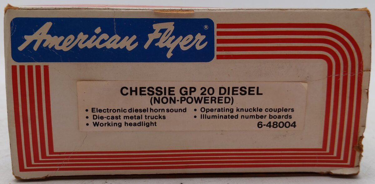 American Flyer 6-48004 S Scale Chessie GP-20 Dummy Diesel Loco EX/Box