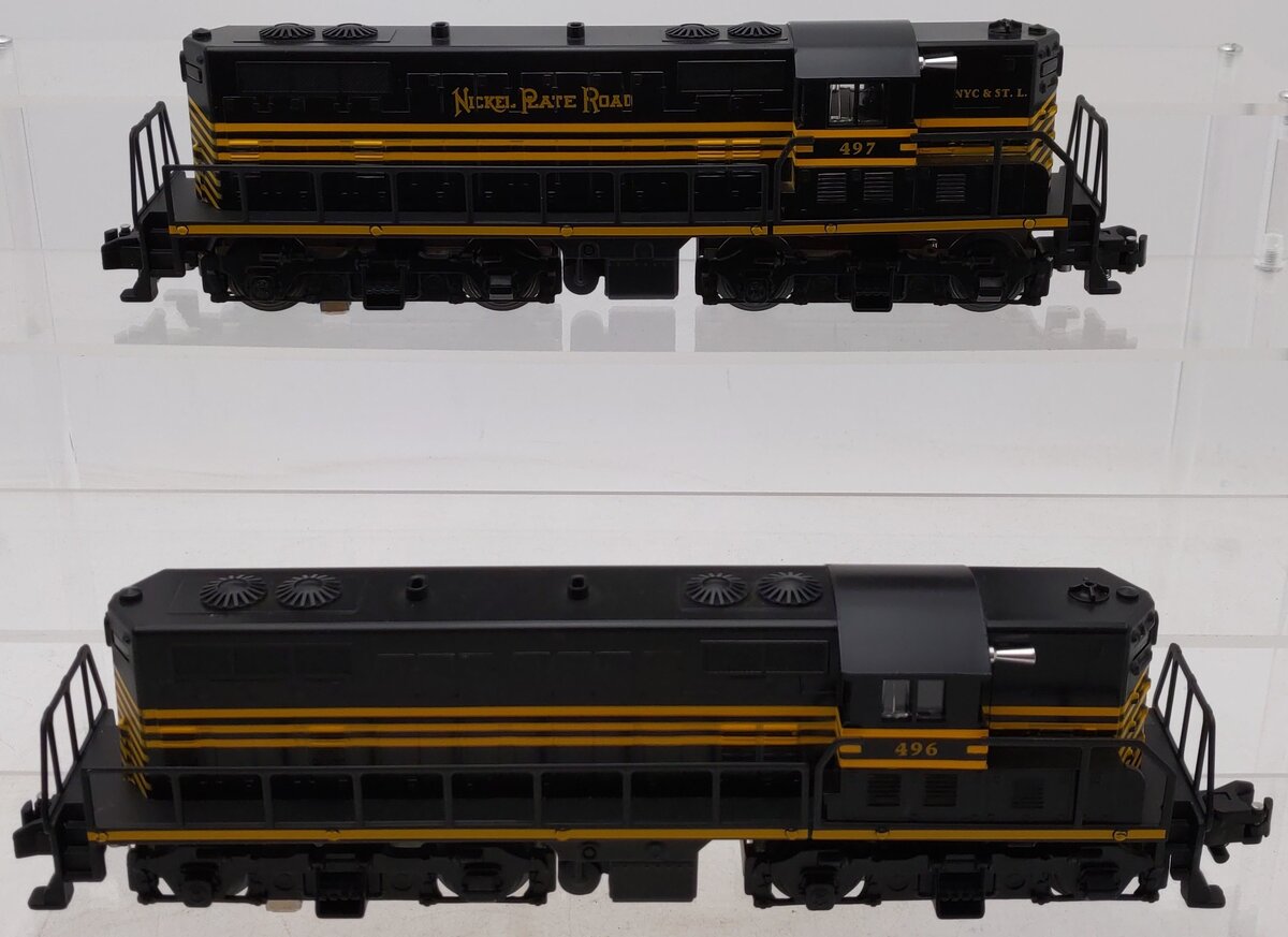 American Flyer 6-48017 S Nickel Plate Road GP-9 Diesel Locomotive Set #496/497 EX/Box