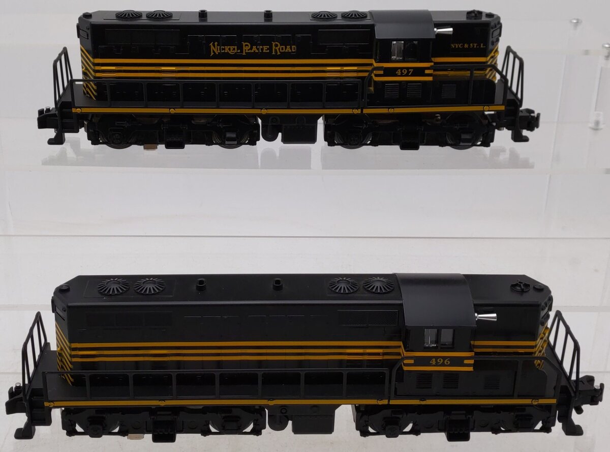 American Flyer 6-48017 S Nickel Plate Road GP-9 Diesel Locomotive Set #496/497 EX/Box