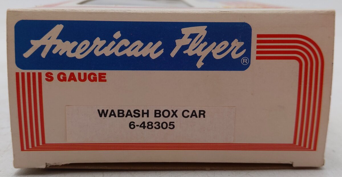 American Flyer 6-48305 S Gauge Wabash Boxcar #48305 VG/Box