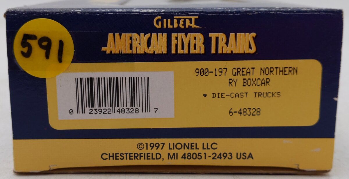 American Flyer 6-48328 S Gauge Great Northern Boxcar #900-197 EX/Box