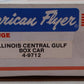 American Flyer 4-9712 S Gauge Illinois Central Gulf Boxcar #9712 EX/Box