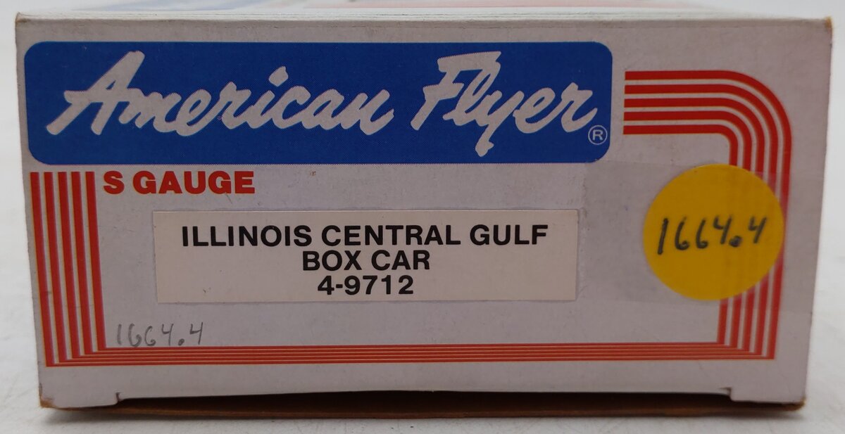 American Flyer 4-9712 S Gauge Illinois Central Gulf Boxcar #9712 EX/Box
