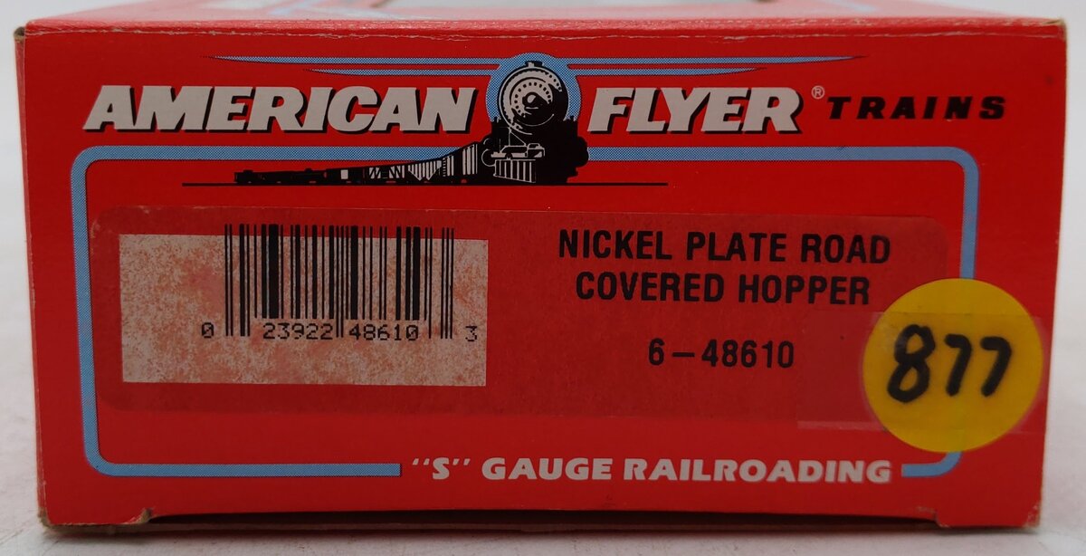 American Flyer 6-48610 S Gauge Nickel Plate Road Covered Hopper EX/Box