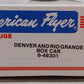 American Flyer 6-48301 S Gauge Denver & Rio Grande Boxcar #48301 VG/Box