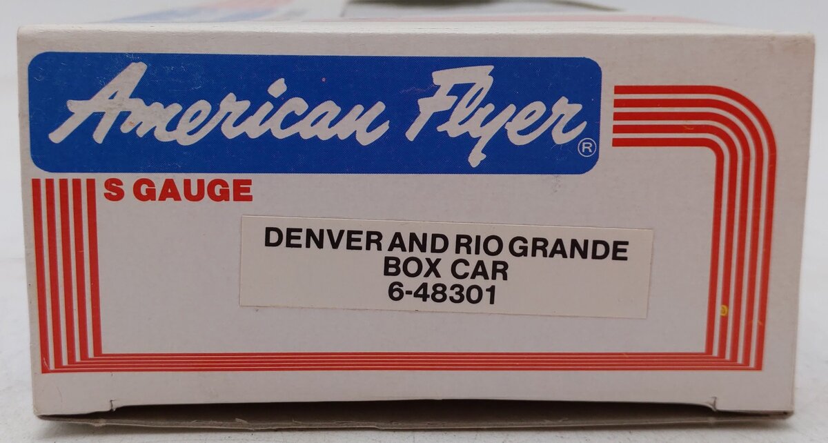 American Flyer 6-48301 S Gauge Denver & Rio Grande Boxcar #48301 VG/Box