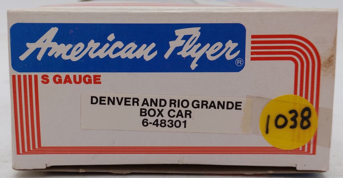 American Flyer 6-48301 S Gauge Denver & Rio Grande Boxcar #48301 VG/Box