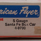 American Flyer 4-9700 S Gauge Santa Fe Box Car #9700 VG/Box