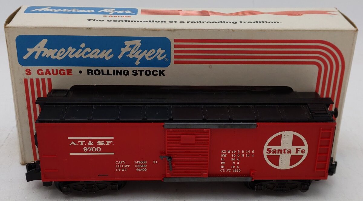 American Flyer 4-9700 S Gauge Santa Fe Box Car #9700 VG/Box