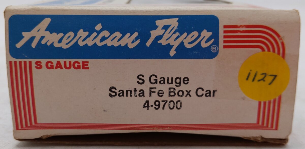 American Flyer 4-9700 S Gauge Santa Fe Box Car #9700 VG/Box