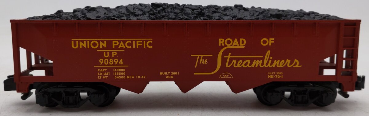 American Flyer 6-48619 S Scale Union Pacific Covered Hopper w/ Coal Load #40894 EX/Box