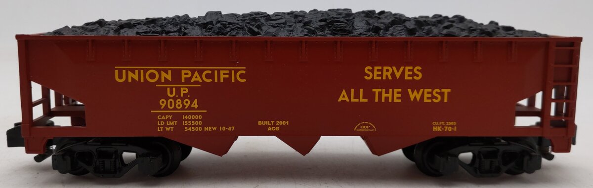 American Flyer 6-48619 S Scale Union Pacific Covered Hopper w/ Coal Load #40894 EX/Box