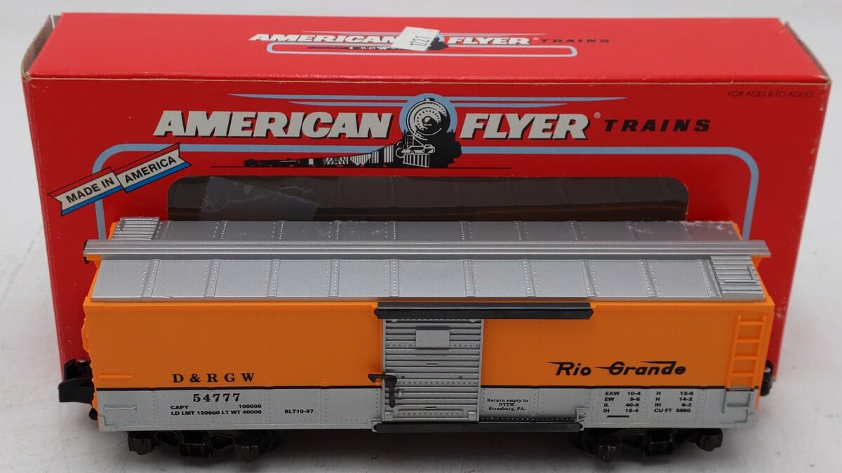 American Flyer 6-48204 S Scale Denver & Rio Grande Western TCA Boxcar #54777 EX/Box