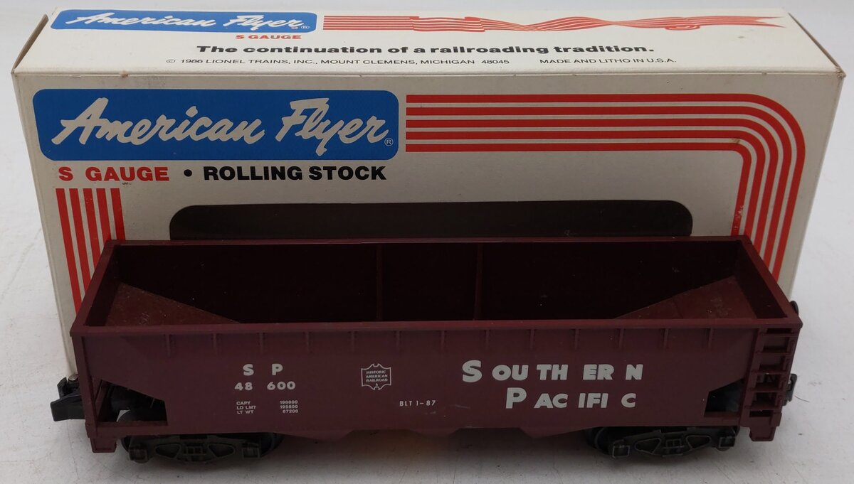American Flyer 6-48600 S Gauge Southern Pacific Hopper #48600 VG/Box