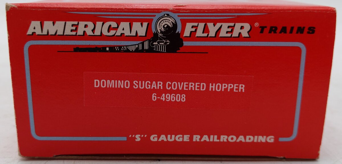 American Flyer 6-49608 S Gauge Domino Sugar Covered Hopper #49608 EX/Box